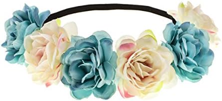 June Bloomy Camellia Flower Crown Wreath Halo Floral Garland Headpiece Photo Props