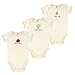 Touched by Nature Unisex Baby Organic Cotton Bodysuits, Tomato, 3-6 Months