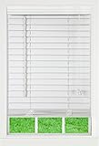 Corded, 2 inch Faux Wood Blind,  White, 35W x 72L