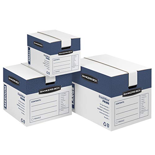 Bankers-Box-SmoothMove-Prime-Moving-Boxes-Tape-Free-FastFold-Easy-Assembly-Handles-Reusable-White-Medium-8-Pack