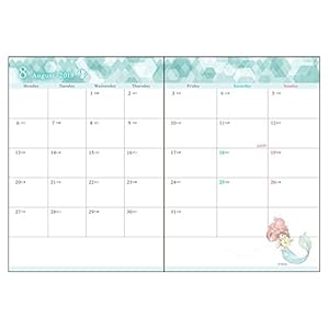 Disney Princess 2018 Monthly Planner Notebook A6 size S2940892