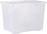 Wham Crystal 4 x 80L Stackable Plastic Storage Boxes with Lids UK Made view 2