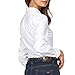 SUNTTON Women Long Sleeve Basic Simple Button-Down Shirt Oxford Blouse with Stretch (M, White)