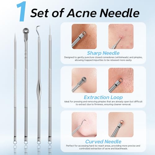 Mylzdobs Blackhead Aspirator for Facial Cleansing, Blackhead Remover with 5 Heads and 3 Suction Levels, Portable Electric Blackhead Remover with USB Charging for All Skin Types
