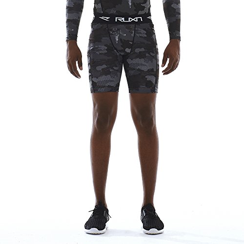 image for RUXN CS020 Mens Compression Shorts - Workout Short Pants for Men - Act