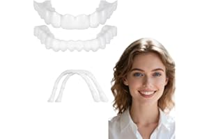 GENERIC Removable Snap-On Veneers Temporary Cosmetic Teeth for Women & Men – Instant Smile Cover, Natural Look, Comfortable Fit, Covers Gaps & Stains, Upper & Lower Snap-On Teeth, No Dentist Needed