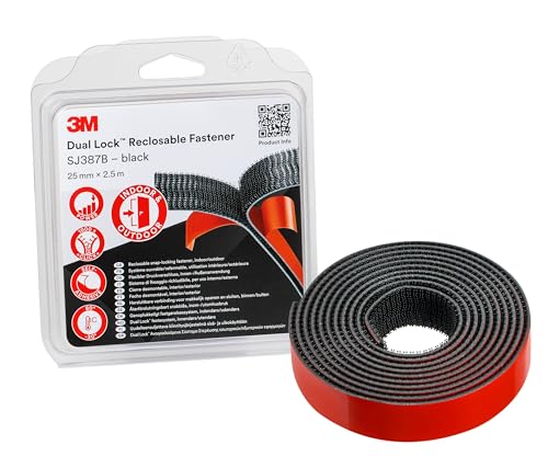 3M Dual Lock Reclosable Fastener SJ387B, Industrial Strength, 25 mm x 2.5 m