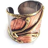 Anju Jewelry Mixed Metal Cuff Ring for Women