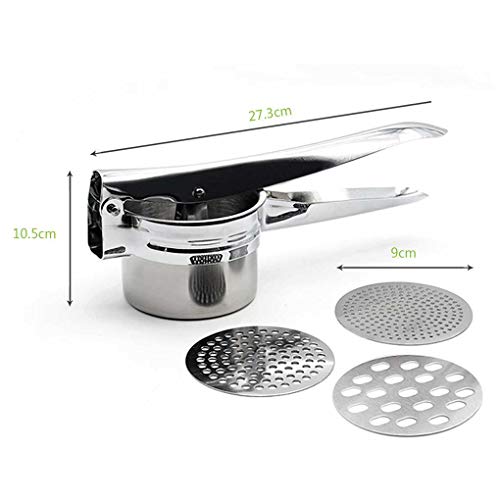 image for Topker Stainless Steel Potato Masher Ricer Puree Garlic Presser Vegeta