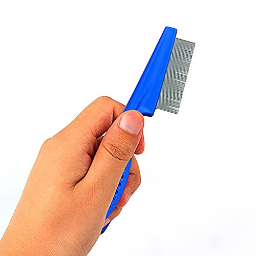 Pet Steel Grooming Comb, Cat Dog Shedding Brush Tear Stain Remover Combs with Short to Long Hair, Steel Comb Gently and Effectively Removes Tangles, Crust, Mucus and Stains from Your Pets