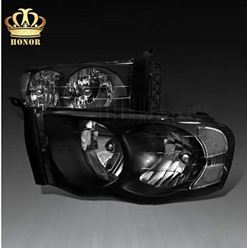 honor JD 2002-2005 Dodge RAM 1500 2500 3500 Pickup Black Headlights Driving Head Lamps