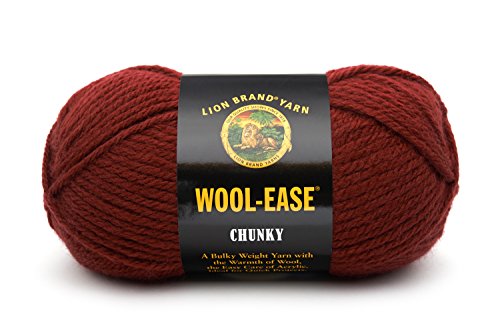 Lion Brand Yarn 630-188B Wool-Ease Chunky Yarn, Mulberry