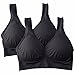 MIRITY Padded Sports Bras for Women Freedom Seamless Spandex Yoga Bra Pack of 2
