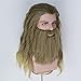 Miss U Hair Men Wig And Beard Long Curly Golden Brown Wig Funny Wigs Halloween Costume Party