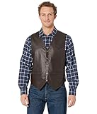 Scully Men's Lambskin Snap Front Vest Brown X-Large