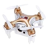 Mini Drone With Camera Live Video CX-10WD Quadcopter, Dayan Anser Pocket Racing Drones for Kids 2.4G 4CH 6 Axis Altitude Hold Remote Control Nano Quadcopter (Gold)