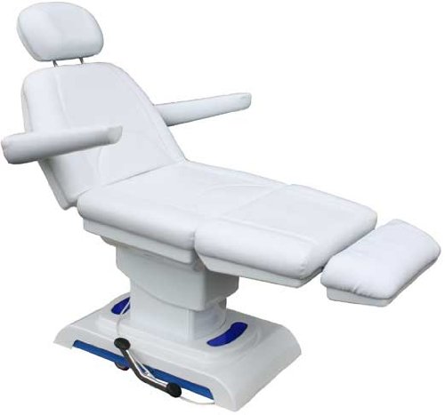 vollelektrische rollbare Kosmetikliege Behandlungsliege mit Neigungsverstellung Farbe weiß