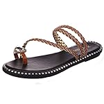 Women Boho Flip Flops Sandals, Mosunx(TM) Casual Wedge Clip Toe Beach Shoes (38(US:7.5), Brown B)