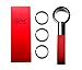 Mehr Classic Leather Valet Key Chain & Key Rings | Elegant, Timeless, Multi-ring Keychain - Red