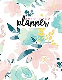 2019-2020 Planner: Floral Watercolor Weekly & Monthly Schedule Diary Organizer Calendar August 2019 To July 2020 Timetable | 8.5