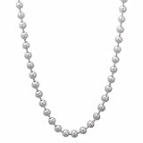 3mm Solid 925 Sterling Silver Military Ball Chain Necklace