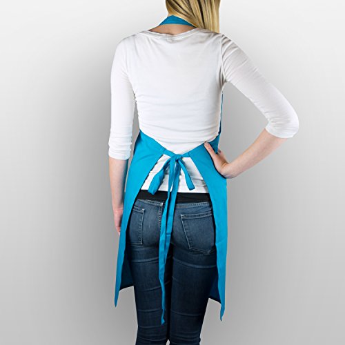 DII Everyday Basic Kitchen Collection, Chef Apron, Neon Blue
