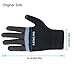 LETHMIK Mens Mix Knit Gloves Winter Touch Screen Texting Magic Glove with Warm Wool Lining Black & Grey