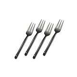 Towle Living 5190202 18/0 Forged Wave Noir Cocktail Fork (Set of 4), Stainless Steel