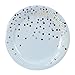 Geeklife Blue Gold Dots Paper Party Plates, Metallic Gold Polka 9 inch Dessert Plates, Blue Elegant Disposable Decorative Plates Set, 20 count