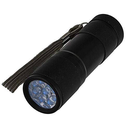 LEDwholesalers UV LED Ultra-Violet 9-LED 3xAAA Blacklight Flashlight Gallium Indium Nitride 365nm, 7301UV365