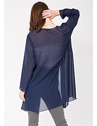 likemary Sheer Cardigan - Chaqueta de manga larga