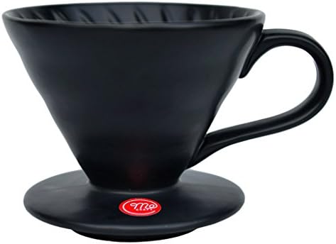 Mecraft Black Ceramic Pour Over Coffee Dripper,V60 Classic,Giftbox