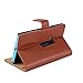 Lumia 920 Case, iCoverCase Genuine Leather Magnetic Flip [Card Slot] Wallet Cover Kickstand Case for Nokia Lumia 920 (Brown)