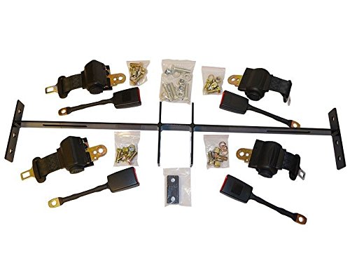 Universal golf cart retractable seat belt kit for 4 sea…