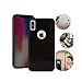 Wingcases for iPhone X/Xs Case, Anti Gravity Case Magic Nano Sticky Case for iPhone 10 iPhone X/Xs Suction Stick on the Wall Selfie Case with Dust Proof Film (Black iPhone X/Xs)