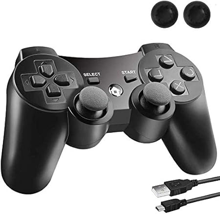 Amazon Co Jp Ps3 ワイヤレスコントローラ 無線 ゲームパッド Ps3 ハンドル 6軸センサー 人間工学 Playstation 3コントローラー カメラ