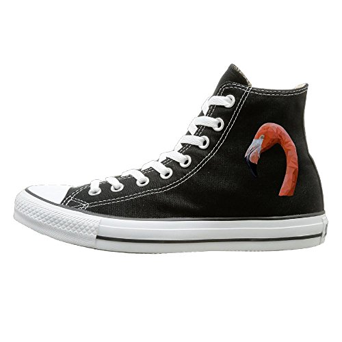 Pink Flamingo Unisex Hi-tops Canvas Shoes Unisex Canvas Shoes