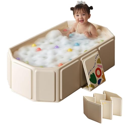 ORCHID M® Foldable Kids Bathtub with Non-Slip Base,Easy Storage,Perfect for Small Spaces,Portable, Travel & Shower Ready, Easy to Clean, Sturdy & Thick