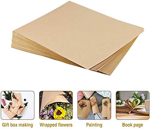 100 Sheets A4 Kraft Papers 160GSM Brown Kraft Cards Eco-Friendly Kraft Papers for Inkjet Printer and Laser Printer or Craft Made(21 x 29.7cm) - Image 4