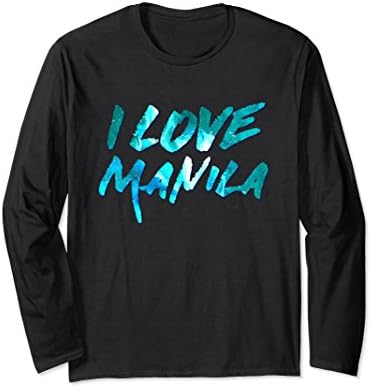 Unisex I love Manila long sleeve t-shirt XL: Black