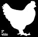 Sassy Stickers Rooster Chicken Gamecock Vinyl White Decal Sticker