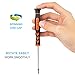 6Pcs Premium Precision Screwdriver Set, Magnetic Flathead and Phillips Screwdrivers with Non-slip Handle and Rotatable End Cap, Professional Repair Tool for Phone, PC, Watch, Jewelry, Electronics