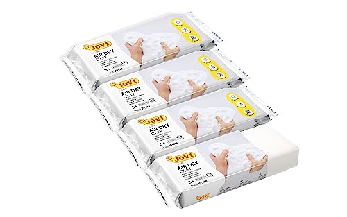 Jovi - Air Dry Modeling Clay, Set of 4 Units, 2.2lb Each, Total of 8.8lb, No Oven Needed, White Color, Pottery Clay for Arts and Crafts Projects (P86/4) - Bulk Buy