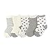 Ehdching Unisex Baby Boys Girls Newborn Looped Pile Socks (Pack of 5), 3-12 Months, Gray