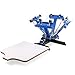 VEVOR Screen Printing Machine 4 Color 1 Station Silk Screen Printing Machine 17.7x21.7Inch Screen Printing Press for T-Shirt DIY Printing Removable Pallet (4 Color 1 Station)