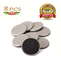 Furniture Sliders for Carpet 8-Pack 3.5" Furniture Pads, Reusable Pads,Heavy Furniture Easy Movers Sliders Gliders,Reusable Round Carpet Furniture Mover for Carpeted Surfaces,Carpet Sliders