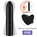G Spot Vibrator Stimulator Silicone Adjustable 10 Speed Vagina Clitorial Stimulation Vibrating Bullet Handheld Massager Stick Flirt Brush Oral Sex Simulator Licking Sex Toy(Black Kit)