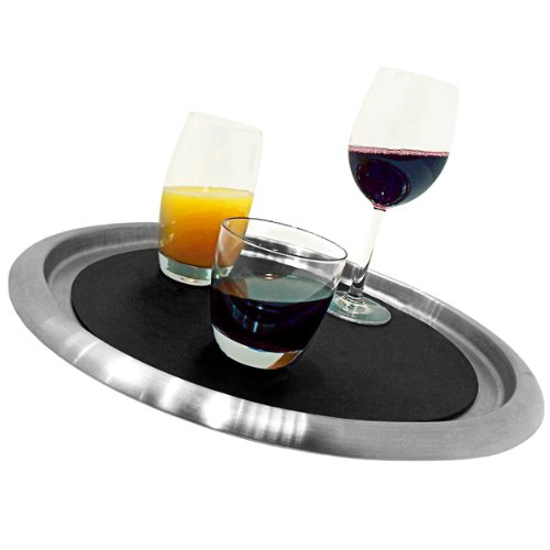 Elia Round Non-Slip Tray 410mm Stainless Steel