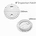 Hoffen 8 inch Hatch White Round Non Slip Inspection Hatch w/Detachable Cover for Marine Boat Yacht