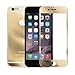 AcenX Extra Mirror Bright Plated Film Premium Tempered Protective Mirror Effect Glass Film Screen Protector for iPhone 6 Screen Protector Skin (Gold)